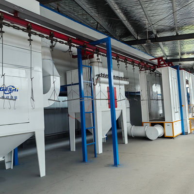 Línea de recubrimiento automático de polvo compacta fácil de controlar Sistemas de recubrimiento automático de polvo