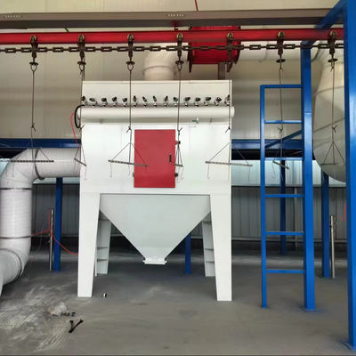 Línea de recubrimiento de metal en polvo a gran escala piezas de telar Sistema automático de recubrimiento de polvo