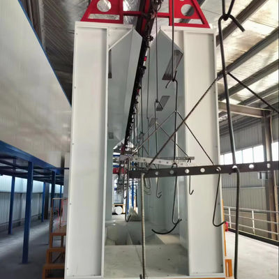 Línea de recubrimiento de metal en polvo a gran escala piezas de telar Sistema automático de recubrimiento de polvo