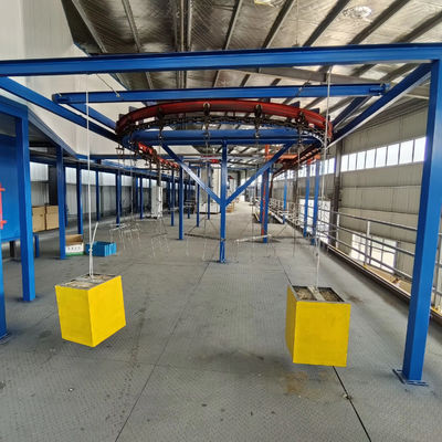 Línea de recubrimiento de metal en polvo a gran escala piezas de telar Sistema automático de recubrimiento de polvo