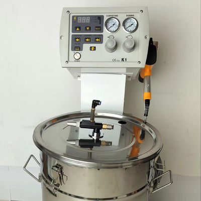 Equipo de pulverización electrostática manual HXC-KI con rodillos para sustrato de acero