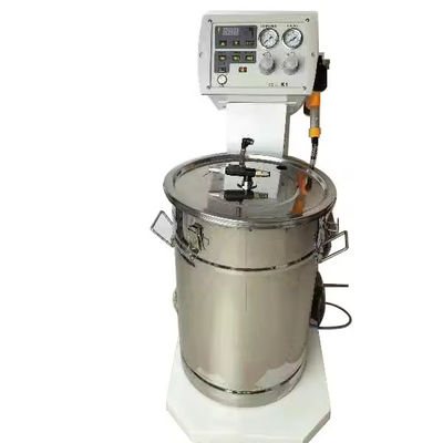 Equipo manual de pulverización de superficies metálicas industriales con cabina de recubrimiento en polvo para 50W