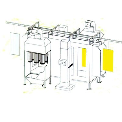 Línea de recubrimiento automático de polvo de alta capacidad operación de seguridad Línea de pintura de recubrimiento de polvo