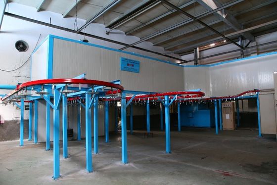 1Línea de recubrimiento automático de polvo de acero de.2 mm Sistemas industriales de recubrimiento de polvo de alta velocidad