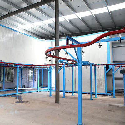 Línea de ensamblaje de pulverización electrostática de acero OEM Máquina de recubrimiento industrial de polvo de ahorro de energía