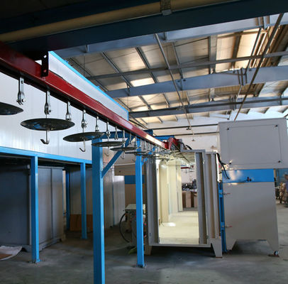 Línea de ensamblaje de pulverización electrostática de acero OEM Máquina de recubrimiento industrial de polvo de ahorro de energía