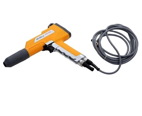 Sistema automático de recubrimiento electrostático en polvo para sustratos de acero en imprentas