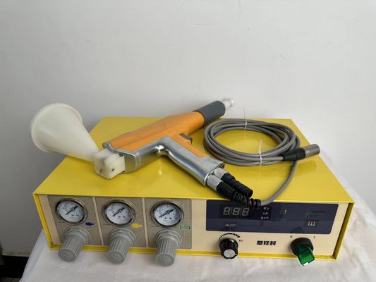 Máquina de pintura en polvo de metal portátil de bajo costo de mantenimiento con picadora pequeña